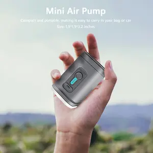 Portable Electric Rechargeable Inflate-Deflate Air Pump with Camping Light for Inflatable Pools, Air Mattresses, Vacuum Storage Bags