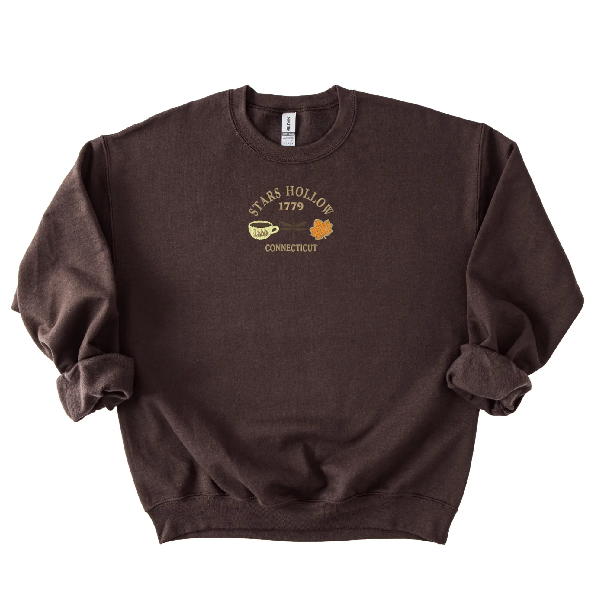 Embroidered Sweatshirt, Fall Embroidered Sweatshirt, Sweatshirt Stars Hollow