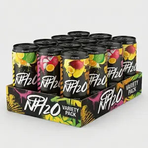NH2O Superior Hydration Drink Naturally Flavored Zero Sugar Zero Caffeine Zero Alcohol 12 fl oz 3 Flavor Variety Pack
