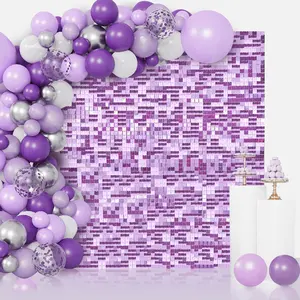 36 Panels Square Sequin Backdrop for Birthday Wedding Bridal Shower Party Decorations Advertising Signs Panels Banners Ornaments