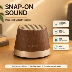 Magnetic Bluetooth Speaker, IPX6 Waterproof Portable Wireless Speaker with 12H Playtime, TWS Stereo, Bluetooth 5.3 for Shower, Outdoor & Travel