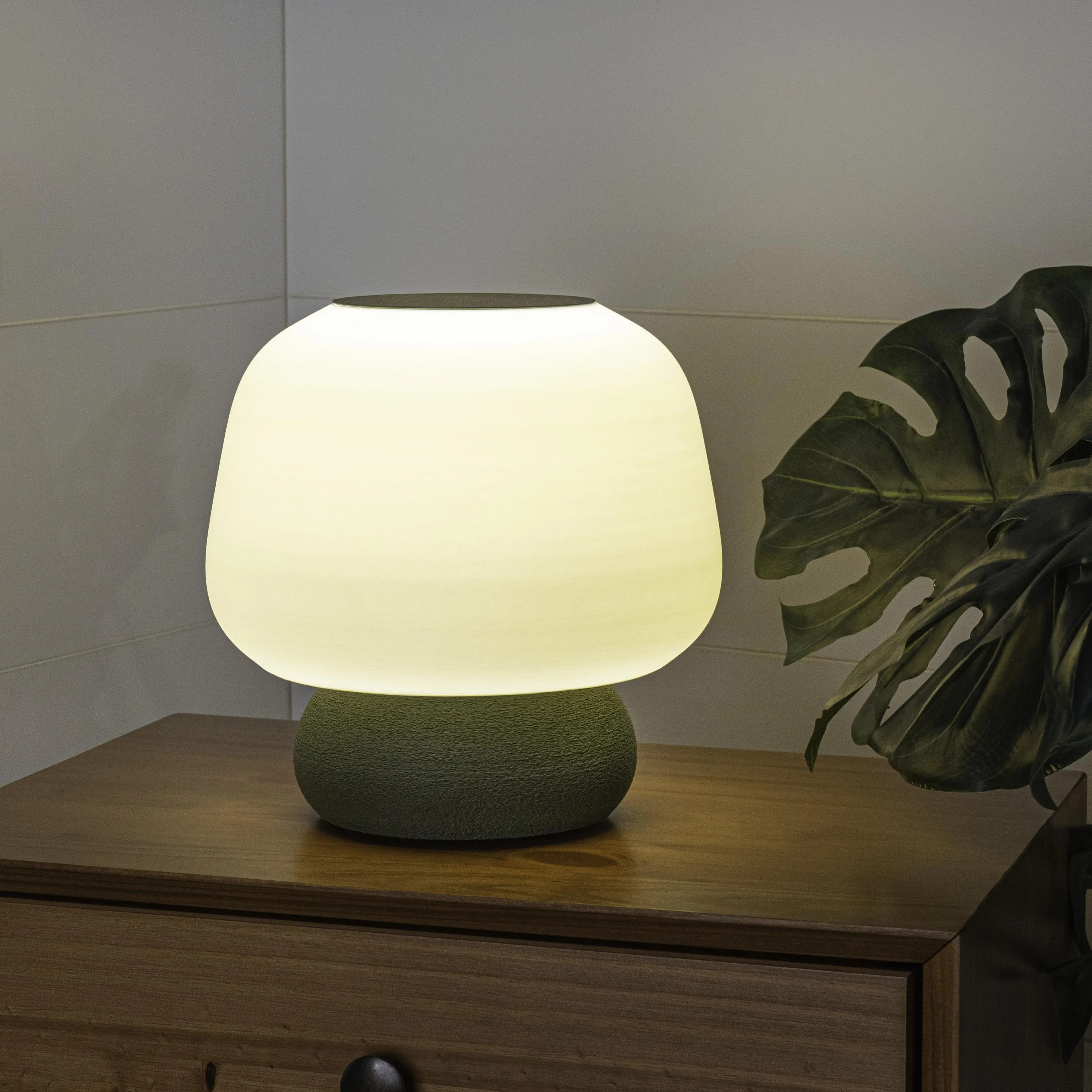 JONATHAN Y Portobello 10" 3D Printed Whimsical LED Table Lamp - Plant-Based PLA Filament, Dimmable Adjustable Light, Unique Accessories, Table Lamp Decoration, Minimalist Modern Room Decor, Home Decor Items, Bedroom Indoor Lighting (Bulb Included)