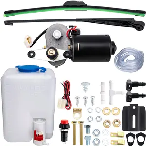 Electric UTV Windshield Wiper Kit, Universal Windshield Wiper Motor Kit, 12V Electric Windshield Wiper Kit for UTV Golf Cart Universal Power Wiper Kit
