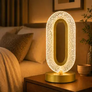 Portable Crystal Table Lamp LED 3-Color Changing Touch Control USB Rechargeable Bedside Night Light Modern Decorative Desk Lamp with Dimming for Home Living Room Bedroom Office A, Color Changing Light, Room Decor