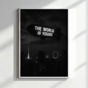 The world is yours - Motivational Poster, Inspirational Wall Art, Home Gym Decor,Motivation Wall Art,Office Art,Success Quote