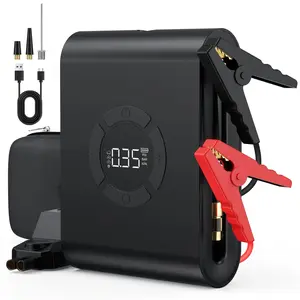Tire Inflator Air Compressor - Rechargeable Lithium Ion Battery Air Pump with Adapter, Suitable for Car, Bicycle Balls and Usb Chargers, Suitable for Smartphones, Etc