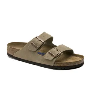 Birkenstock Women's Arizona Soft Footbed Taupe Suede Sandal