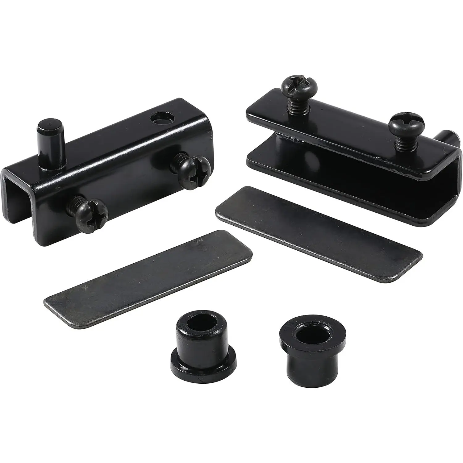 Black Zinc-Plated Swivel Pivot Door Hinges for Free-Swinging Glass Doors, Hardware Component