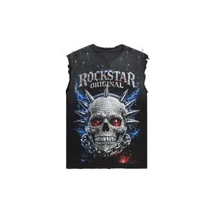 Demetrice Black Oversized Cut Off T-Shirt