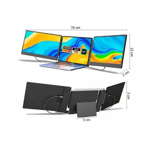 Factory OEM/ODM Portable Laptop Screen – 13-17" Dual 1080P LCD Display, Triple Screen Monitors