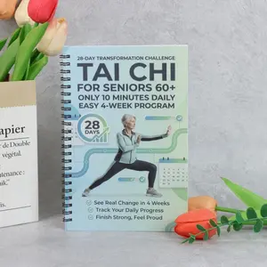 Tai Chi Practice Manual for Seniors and Beginners, Spiral Binding, Daily Progressive Exercises, Gentle Movements, Step-By-Step Guide, Spiral Notebook