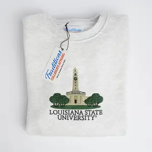 LSU Crewnecks, Embroidered Sweatshirt