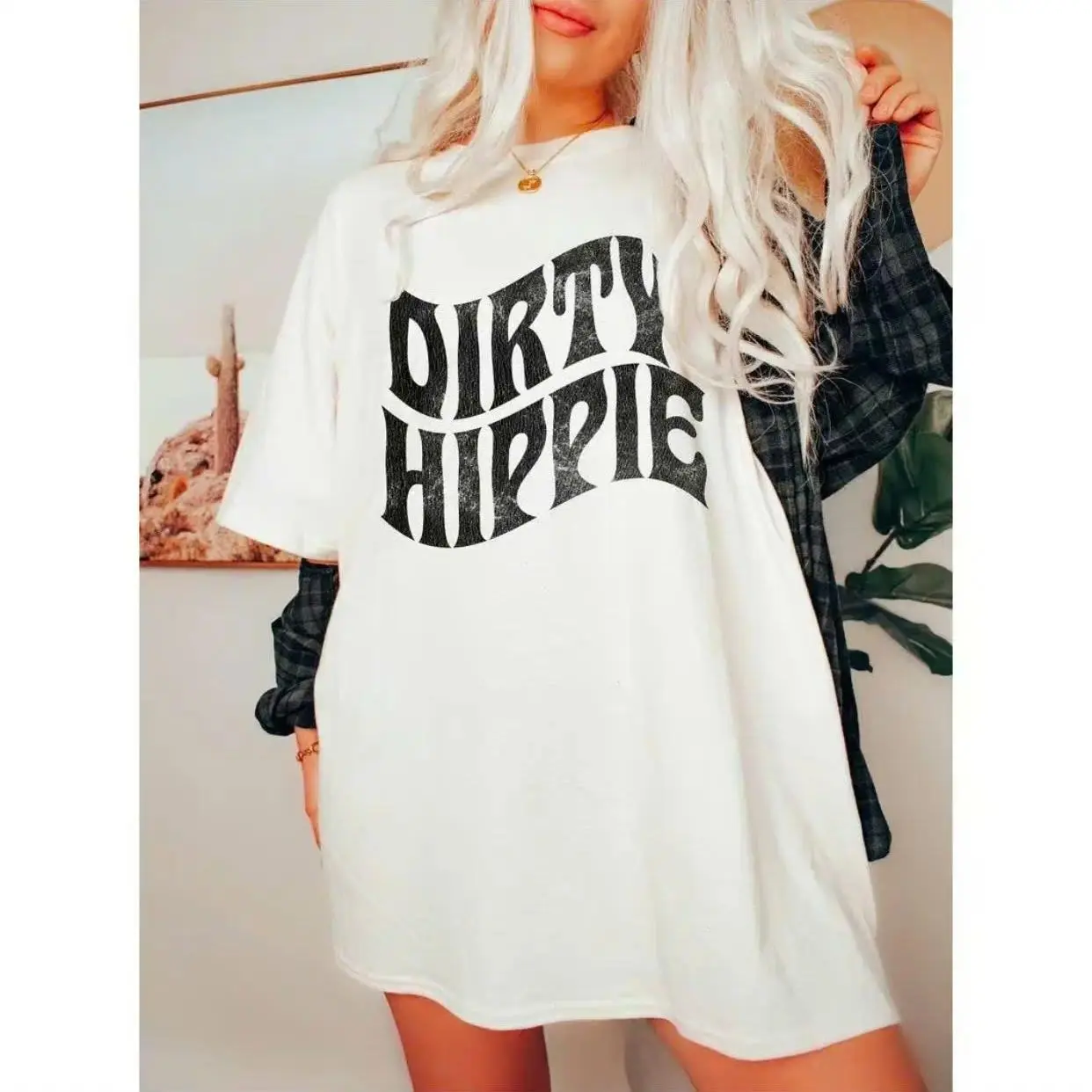 [100% cotton] Dirty Hippie Graphic Tee |   Vintage Inspired Peace T-Shirt |   Retro Hippie Style Top |   Unisex Soft Cotton Casual Shirt |   Trendy Boho Aesthetic |   70s Soul Gift Idea |   Groovy Nature Lover Apparel |   Classic Short Sleeve Print