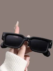 Vintage Square Fashion Glasses, Thick Frame Decorative Eyewear for Men and Women, Perfect for Parties, Unisex Stylish Sunglasses, Decorative Lenses, All Seasons