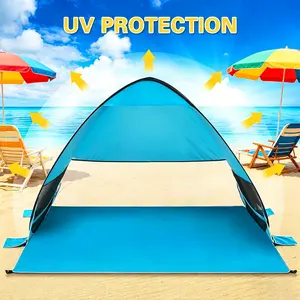 Pop-up tent for instant camping - 2-person beach sunshade tent with UV protection cover