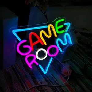Game Room Neon Lights, Game Neon Lights for Gaming Room Decor, USB LED Wall Decoration, Best Gift for Boys and Kids
