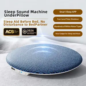 Under the Pillow Speaker, Bone Conduction Wireless Sleep Aid, Stereo Bass, Noise, Volume Control, TF Card, Auto-Off, USB Charge, Blue