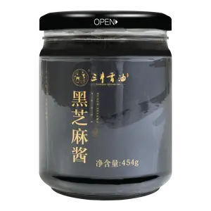 SANFENG Black Sesame Paste 454g - Pure & Rich Flavor, Authentic Asian Ingredient for Cooking & Baking
