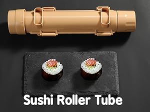 Delamu Sushi Making Kit 27 in 1 [Parent-Child] Sushi Kit, for Beginners/Pros Sushi Makers, with Bamboo Sushi Mats, Sushi Bazooka, Onigiri Mold, Rice Paddle, Sushi Knife, Guide Book & More