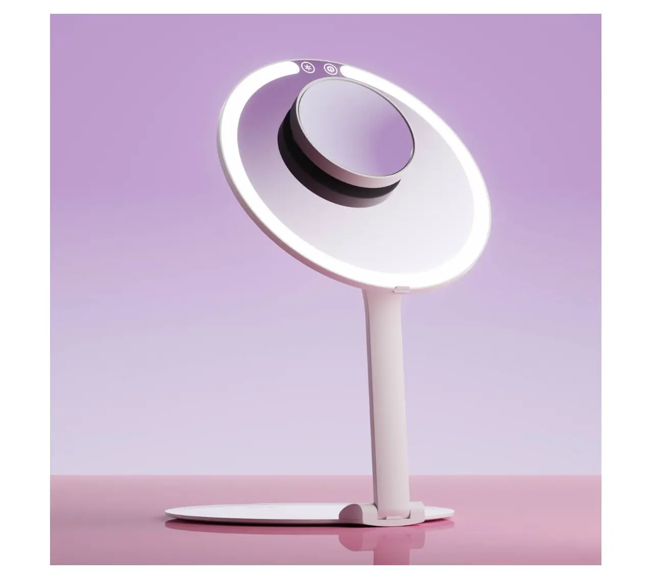 Fancii Abigail Slim Travel Vanity Mirror 1X + Attachable 10x