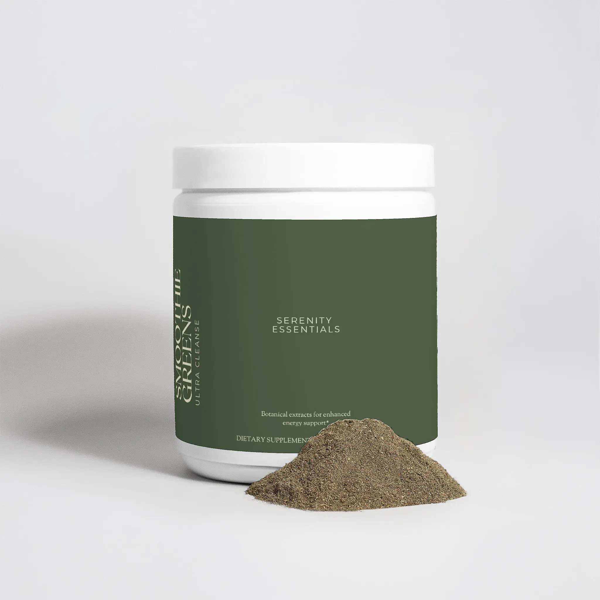 Ultra Cleanse Smoothie Greens Dietary Powder - 250g Mini Travel Size, Sugar-Free Plant-Based Wheat-Containing, Whole Foods Natural Spinach & Sea Vegetable (Spirulina, Siberian Ginseng) Antioxidant Supplement for Adults, Prop 65 Safe Digestive Energy Boost