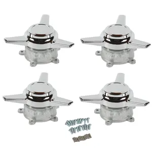 1 Set of 4PCS - for are Old TORQ D U.S. MAG 2-1/8" SPACING Spinner Tribar Wheel Rim Center CAPS Zinc Alloy Chrome Lowrider Hubcaps Covers for american racing