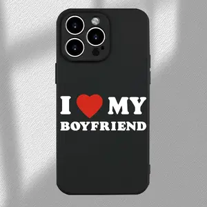 Couple style Fashionable And Creative "I Love Mine" Design Suitable for Iphone17 16 15 14 13 12 11 X XS , Plus, Pro, And Max Series, Can Be Given As a Gift to Male Or Female Friends