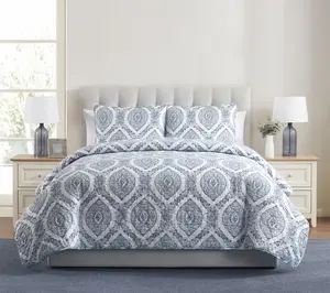 VCNY Home Sea Damask 3pc Coastal Quilt Set, King VCNY Home Sea Damask 3pc Coastal Quilt Set, King