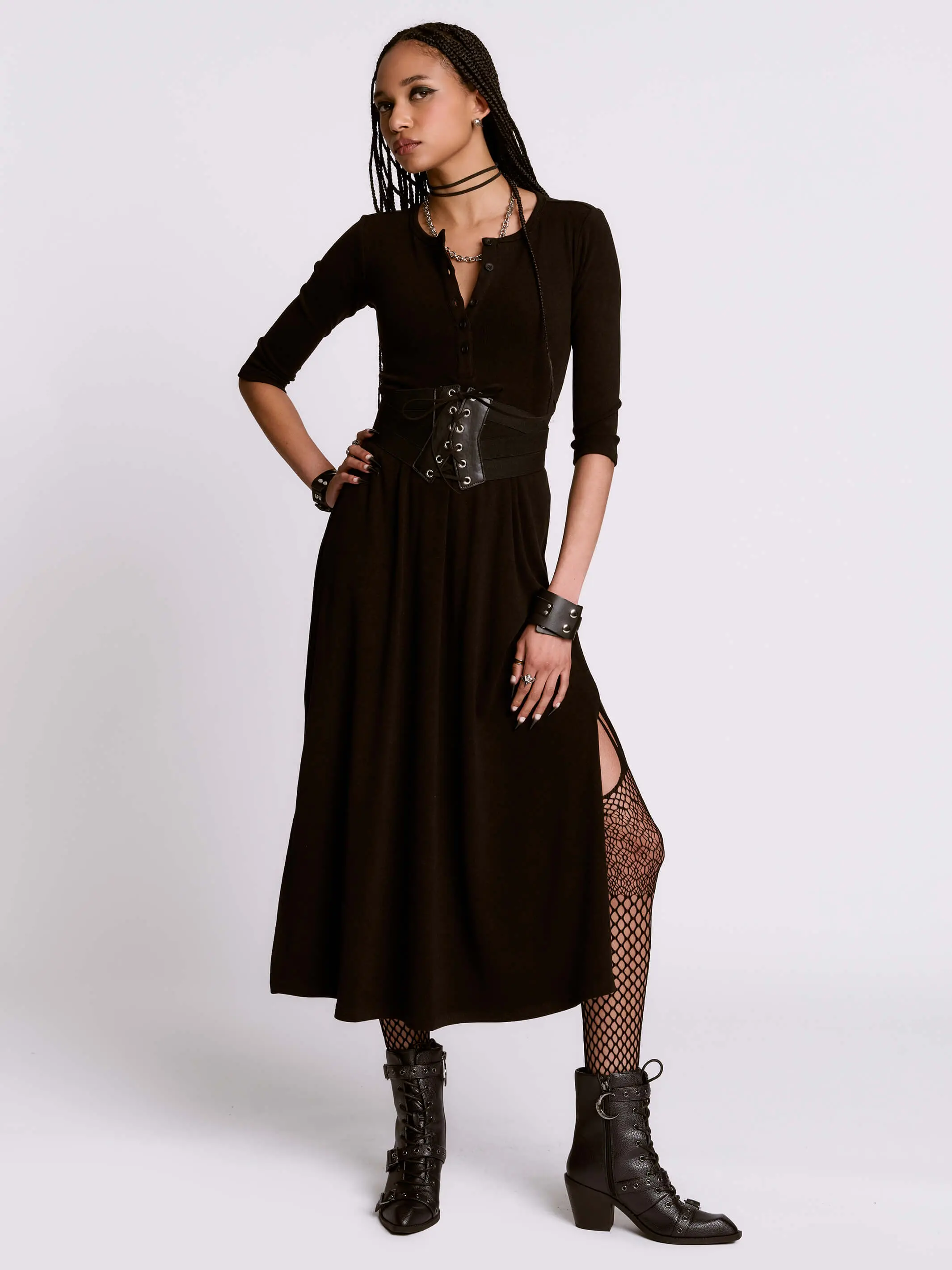 Black Henley Dress