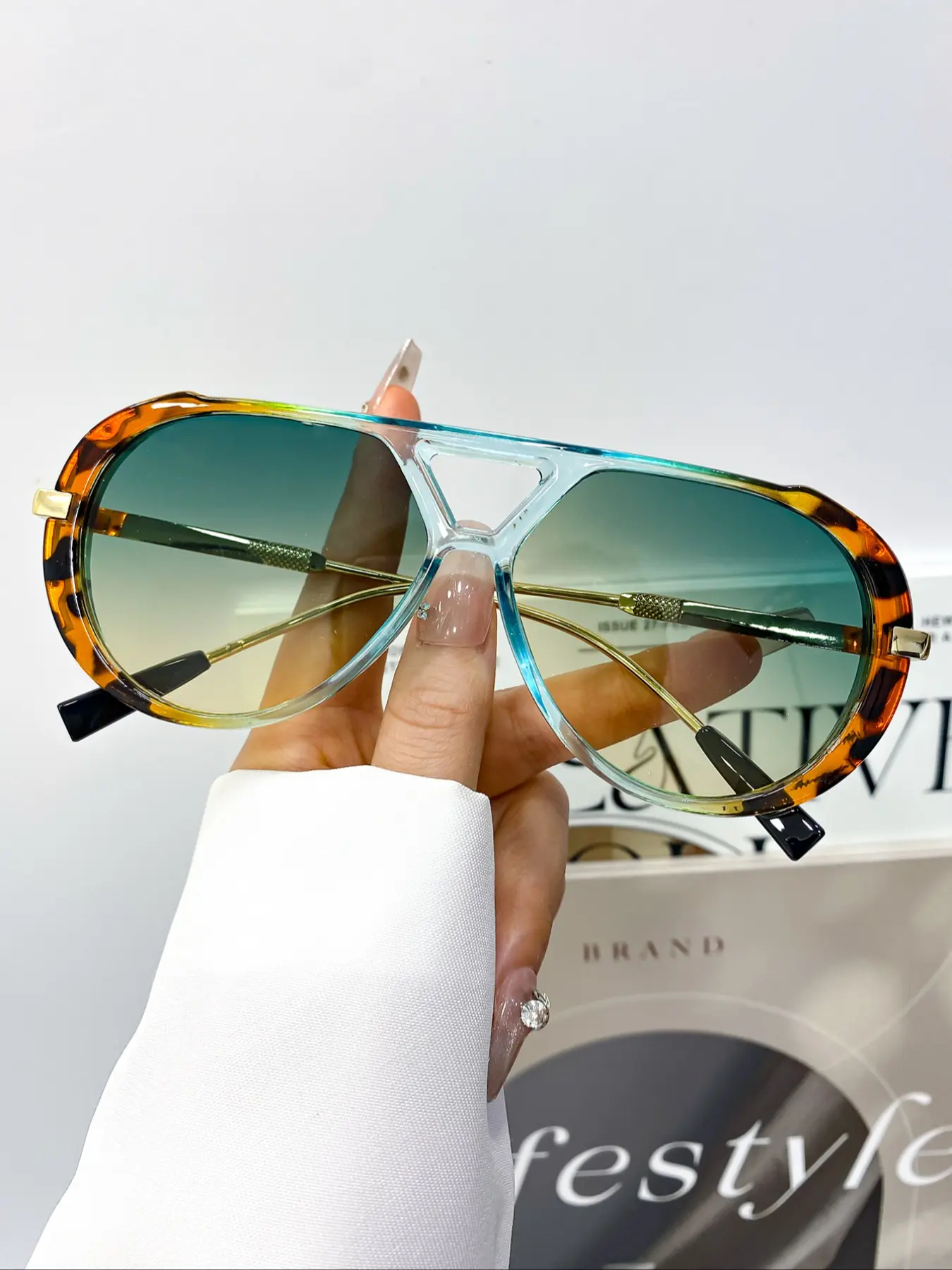 New Fashion Retro Oval Glasses for Women Men, Stylish Glasses, Must Have Glasses, Trending Glasses, High Quality Metal Frame, Simple Versatile Daily Casual Wear Decorative Eyewear, Casual Style Eyewear