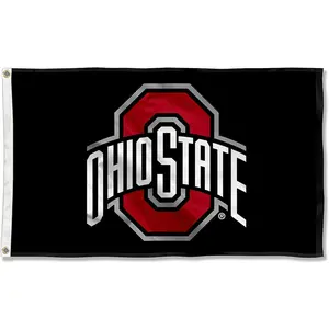 College Flags & Banners Co. Ohio State Buckeyes Black Flag Decor Decoration