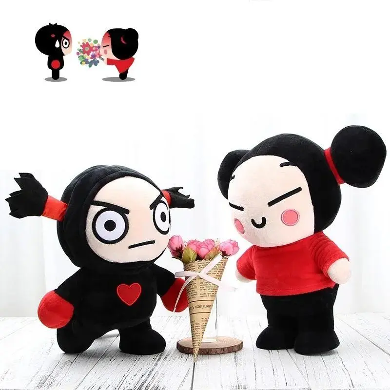 Kawaii Pucca and Garu Plush China Cartoon Dolls - Cute Dolls Figures, Soft Stuffed Sleeping Pillow, Children's Birthday Gift (Toys & Hobbies)