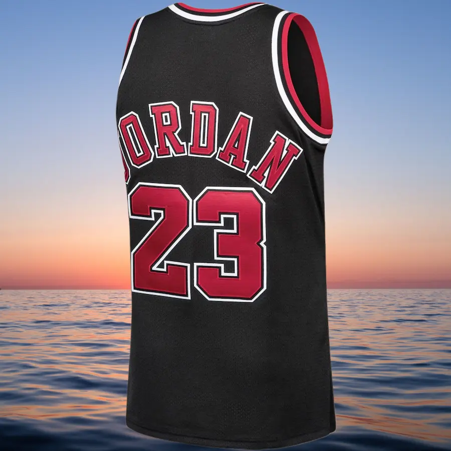stitched Men's Classic-Design Sleeveless Basketball Jerseys Retro Black shirt 1997-98