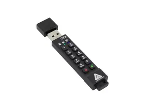 Apricon 128GB Aegis Secure Key 3NX - Software-Free 256-Bit AES XTS Encrypted USB 3.1 Flash Key with FIPS 140-2 level 3 validation - Onboard Keypad (ASK3-NX-128GB)