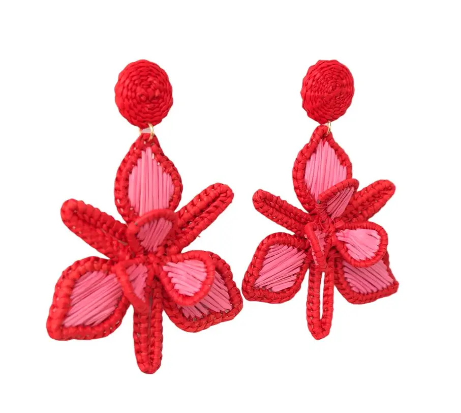 Orchid Woven Earring