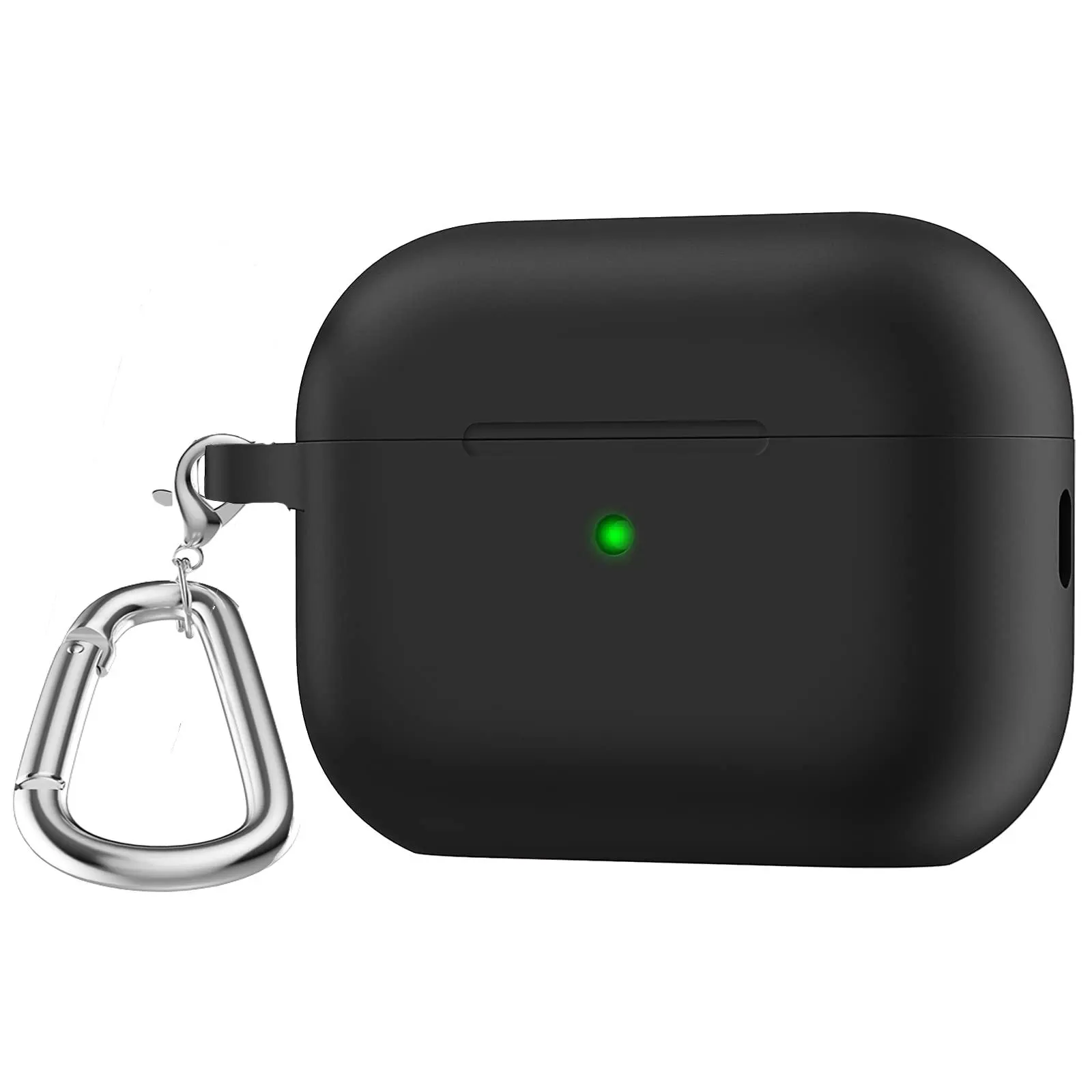 Solid Color Silicone Earphone Case, Portable Lightweight Shock-Absorbing Earphone Protective Case with Keychain Compatible with Airpods Pro 2/1 Earbuds Protection, Earphone Protective Cover