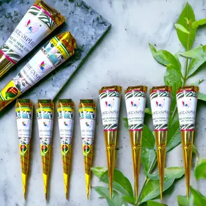 Organic Henna Cones | Handmade Temporary Mehndi Tattoos | Perfect for Bridal, Festivals & Occasions | Safe, Long-Lasting Art