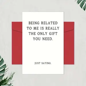 Funny Birthday Card with Envelope, 1 Count Letter Paper Greeting Card, Birthday Gift for Friend, Husband, Boyfriend, Best Friend, Custom Message Card