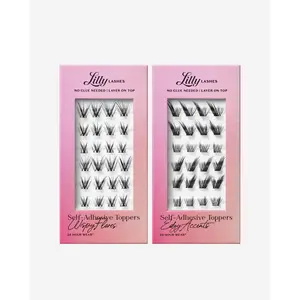 Lilly Lashes Self-Adhesive False Eyelash Toppers Bundle, Beauty & Personal Care Makeup Accessory