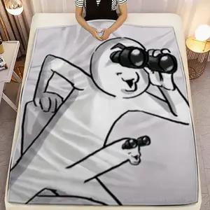 Funny Pattern Print Blanket, Flannel Series Bedding, Dormitory Blanket, Nap Blanket, Car Blanket, Office Blanket, Air Conditioning Blanket