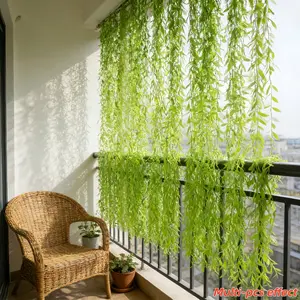 20/60/100Pcs Artificial Green Willow Branches - Maintenance-Free Spring And Summer Decorative Drapes, All-Weather Hanging Ivy, Suitable for Wedding Arch Decorations, Hotel And Ceiling Decor, Climbing Frame Decorations, And Ceiling Embellishments