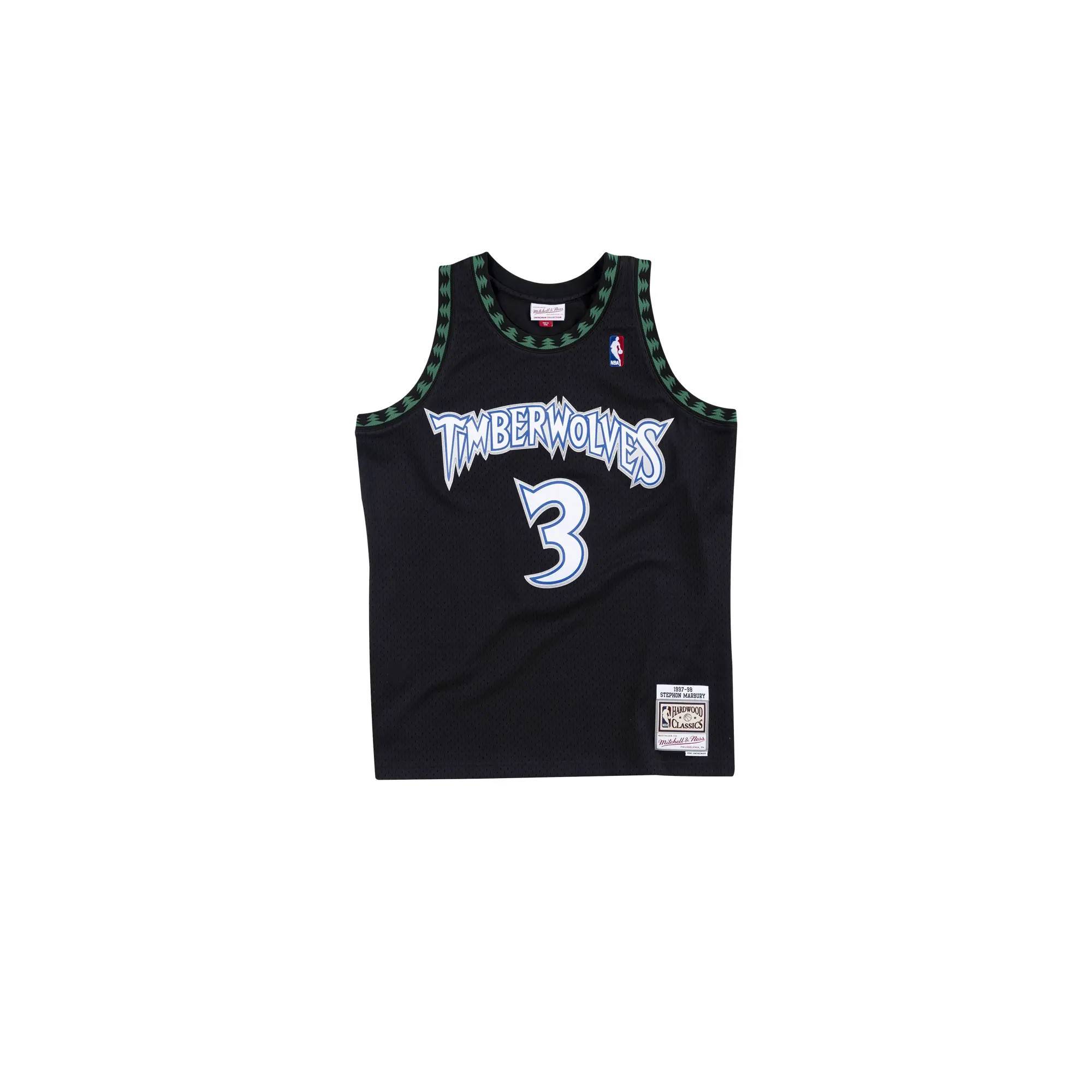 Swingman Jersey "NBA Minnesota Timberwolves 97 Marbury" SMJYGS18393 MTIBLCK97SMB