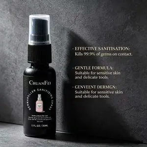 Beauty Tool Disinfectant Cleaning Spray - For Derma Rollers & Hair Curlers | 75% Alcohol Kills Germs | 30ml Quick-Dry Formula | Prevent Bacteria Buildup | Home & Salon Use