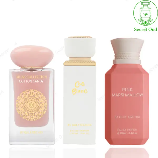 EDP Perfume Set - 3-Piece Fun & Sweet Gourmand Fragrance Bundle with Notes of Coconut Vanilla & Citrus Fruit - Pink Marshmallow, Coco Blanco & Cotton Candy - 3 x 100ml, Edp Liquid Perfumes