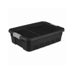 Sterilite 10gal Opaque Rectangle Plastic Storage Box - Durable Lightweight Organizer, Stackable Cube Storage Tote with Deep Lid, Modular Home Organizing Solution