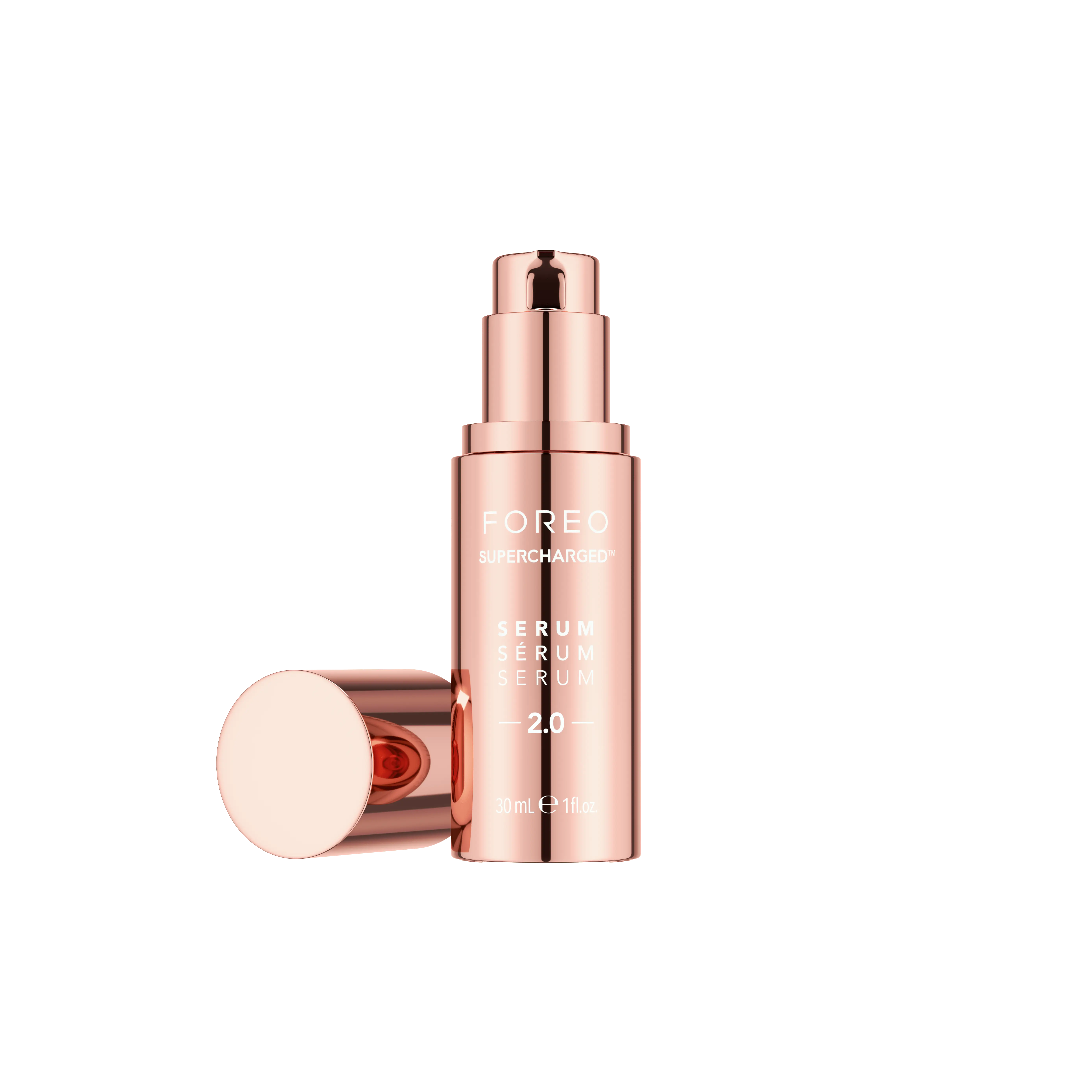 FOREO SUPERCHARGED SERUM 2.0 - Microcurrent Conductive Gel - Hyaluronic Acid & Squalane - Rejuvenating & Hydrating- All Skin Types - 1 fl.oz