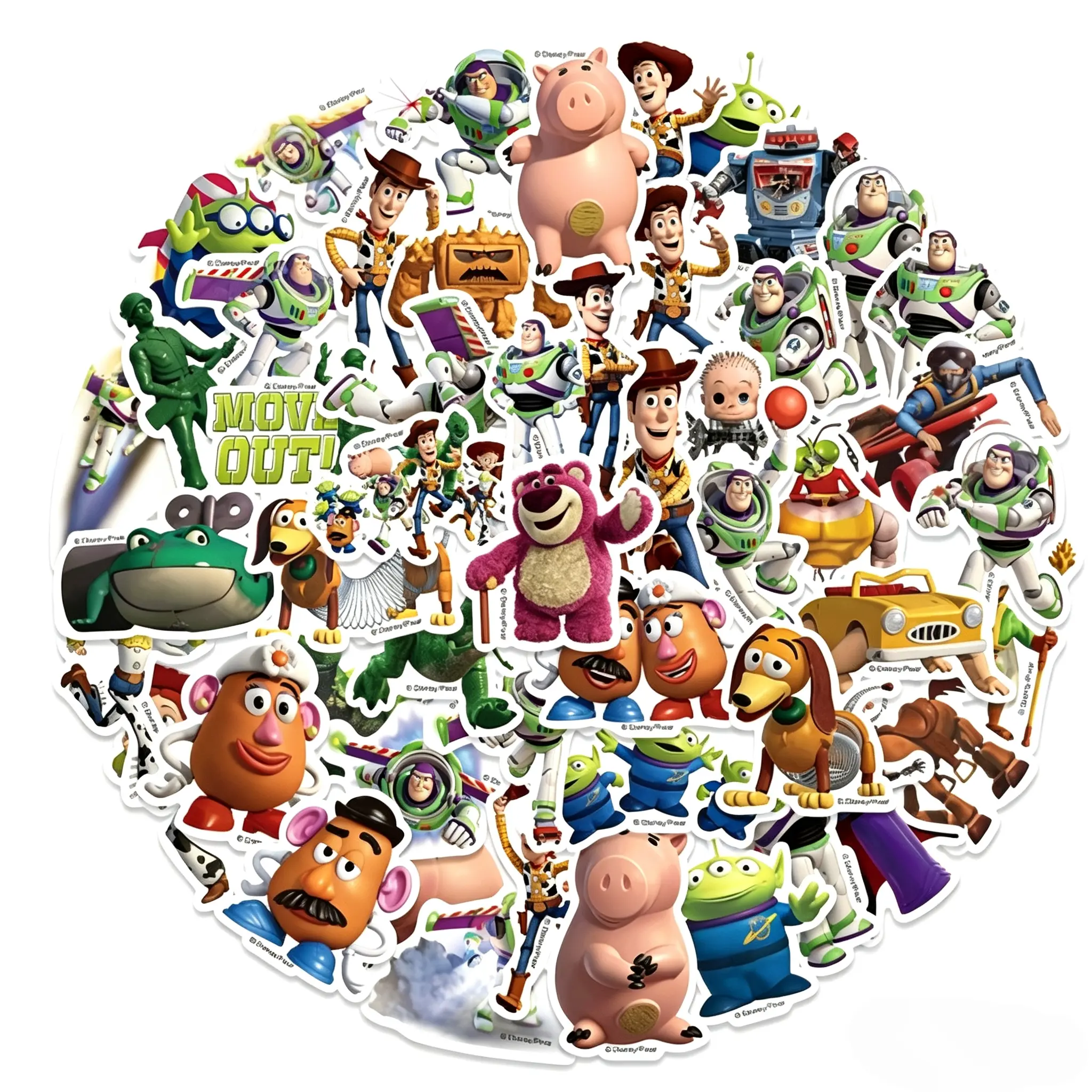 Disney Toy Story 50 Count Sticker Set Waterproof Removable Vinyl Decals Multi-Surface Decor for Water Bottle Laptop Skateboard Kids & Teens