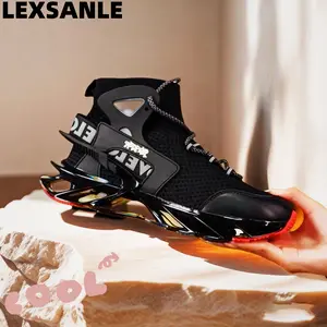 Lexsanle Men's Fashion Patchwork Lace Up Running Shoes Casual Comfortable Breathable Sports Sneakers Lightweight Durable Textile All-match Athletic Outdoor Jogging Road Running