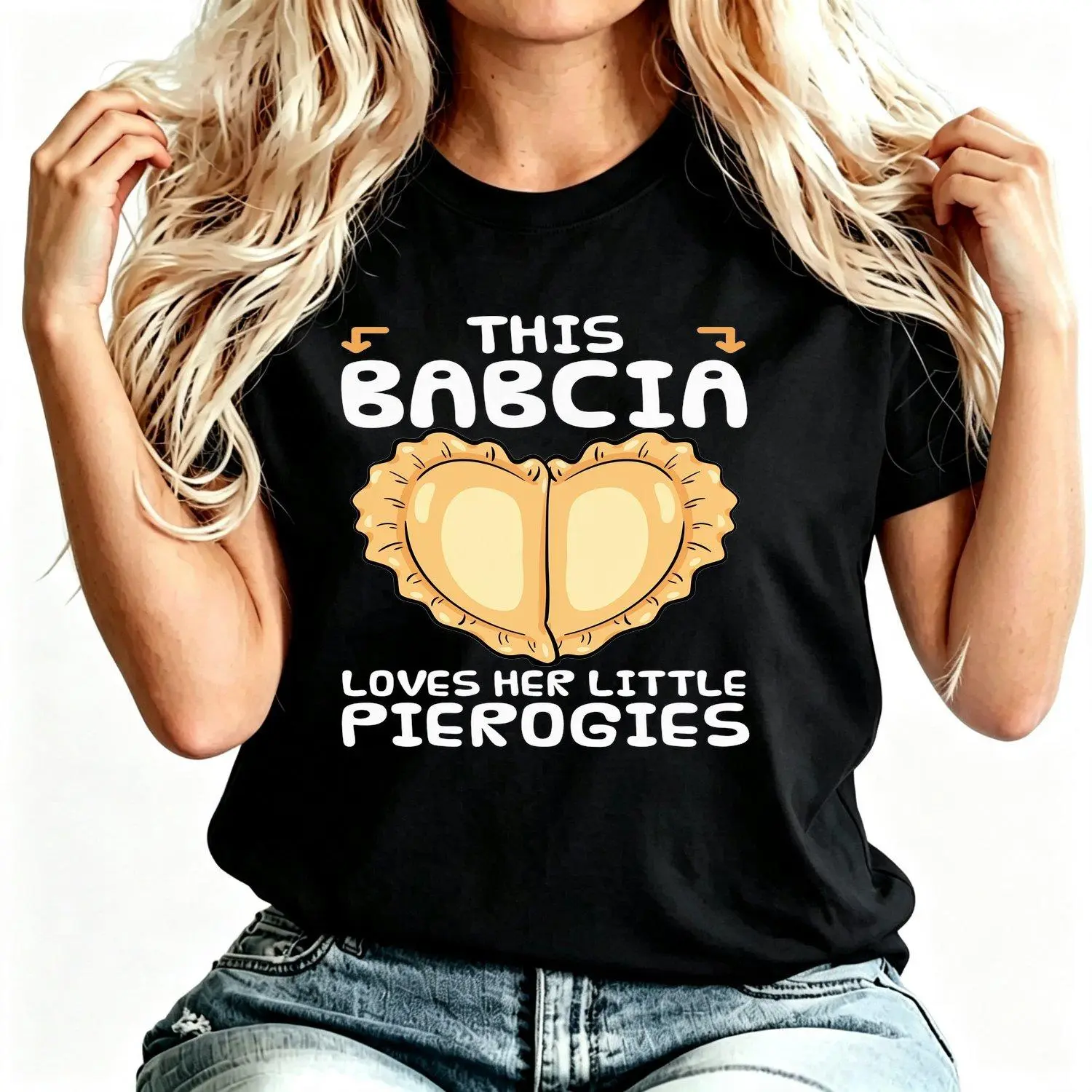 Men's T-shirts Pierogi Babcia Polish Cuisine Dumplings Grandparents Day T-Shirt Classic Style Casual Fit Short Sleeve Tee