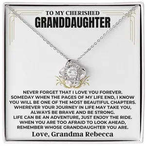 To My Cherished Granddaughter - Love Knot Gift Set  7EU